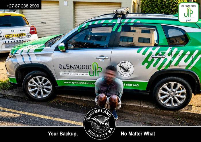 Homeland Security Glenwood UIP TRT apprehends a vehicle break-in suspect found inside a parked vehicle on Newton Road during a rapid response.
