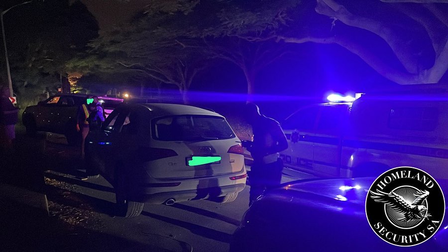 Stolen vhicle and suspects caught. – Homeland Security SA