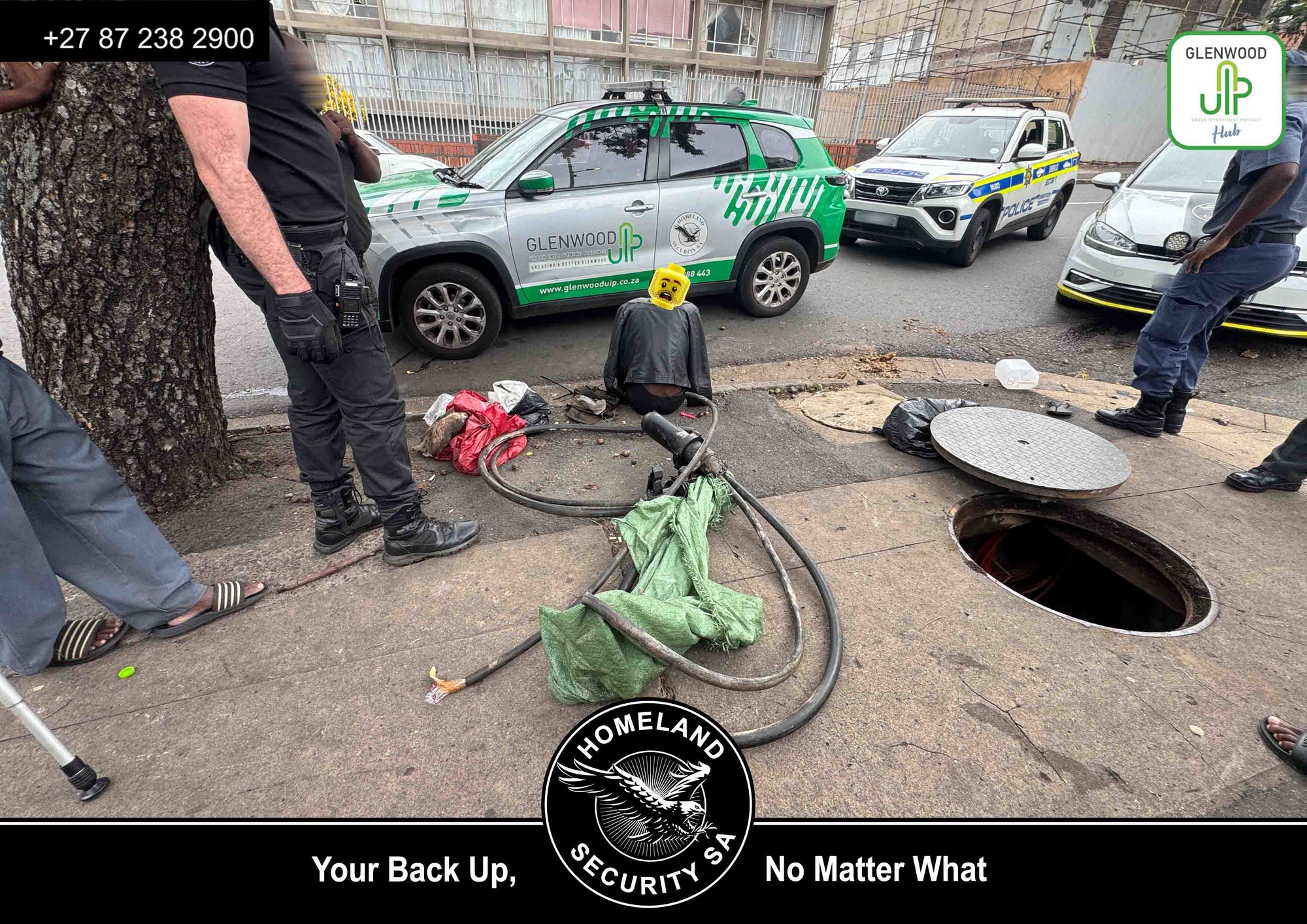 Cable Theft Suspect Caught in Manhole